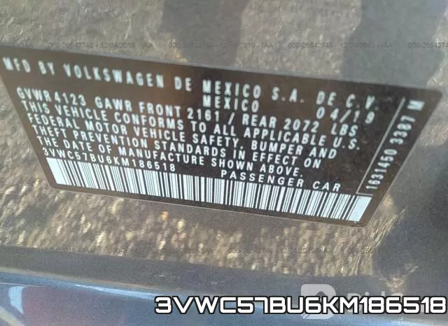 3VWC57BU6KM186518 фото 10