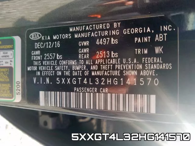 5XXGT4L32HG141570 фото 2