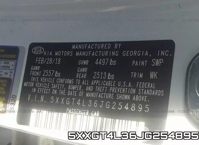 5XXGT4L36JG254895 фото 10