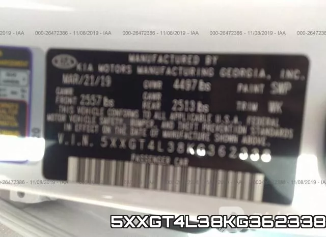 5XXGT4L38KG362338 фото 10