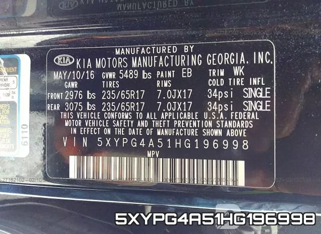 5XYPG4A51HG196998 фото 10