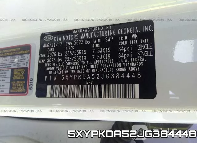 5XYPKDA52JG384448 фото 10