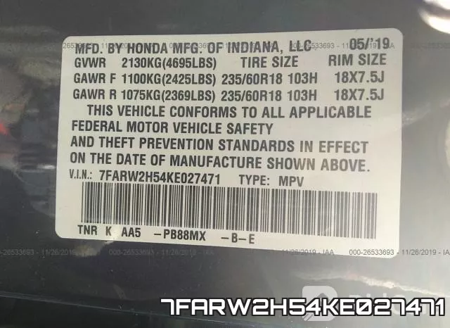 7FARW2H54KE027471 фото 10