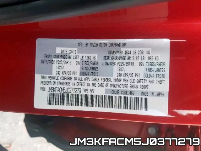 JM3KFACM5J0377279 фото 2