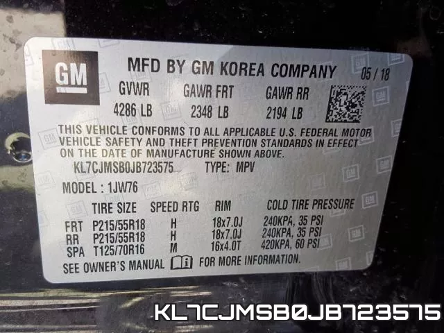 KL7CJMSB0JB723575 фото 2