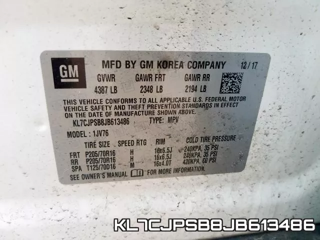 KL7CJPSB8JB613486 фото 2