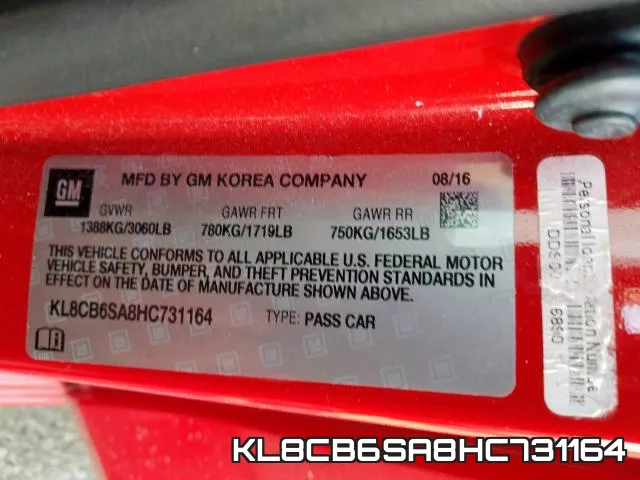 KL8CB6SA8HC731164 фото 2
