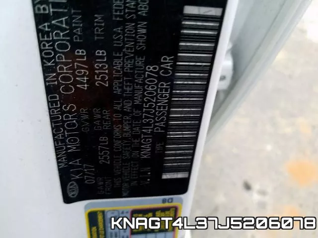 KNAGT4L37J5206078 фото 2