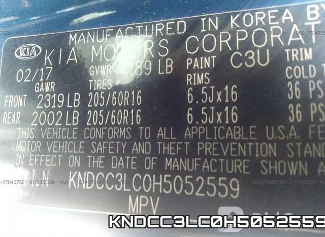 KNDCC3LC0H5052559 фото 10