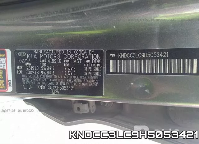 KNDCC3LC9H5053421 фото 10