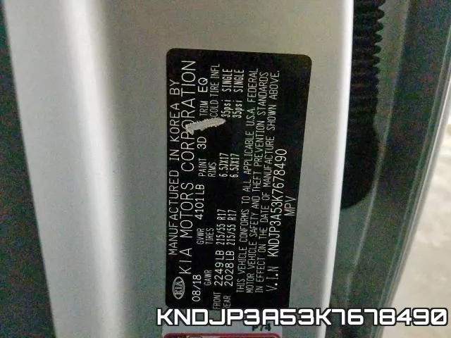 KNDJP3A53K7678490 фото 2