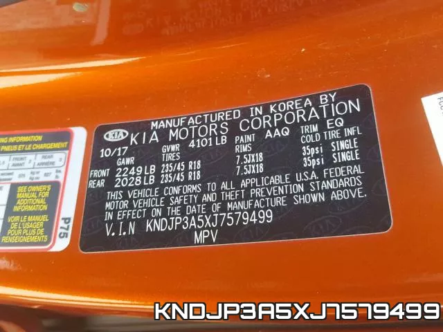 KNDJP3A5XJ7579499 фото 2
