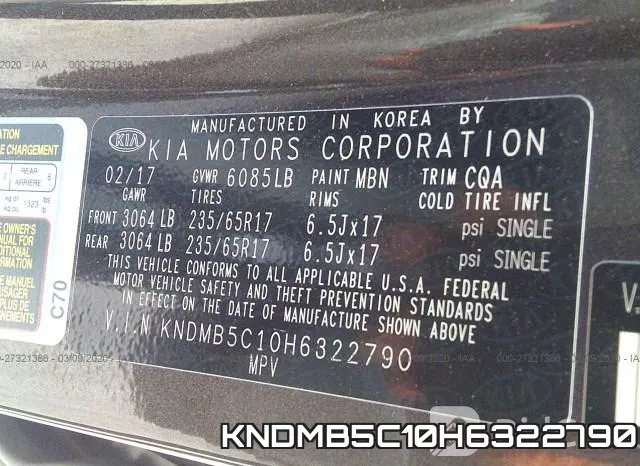 KNDMB5C10H6322790 фото 10