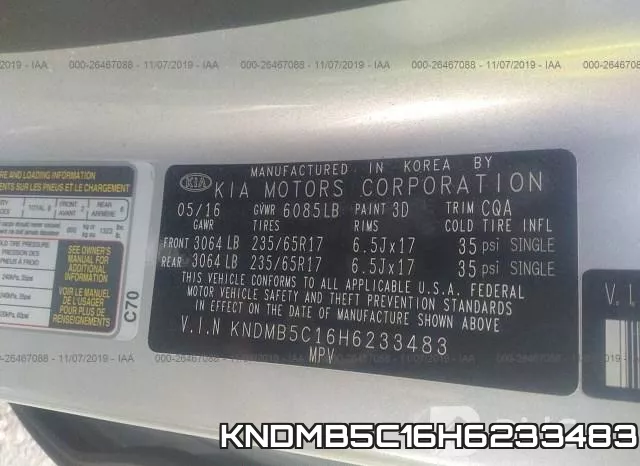 KNDMB5C16H6233483 фото 10