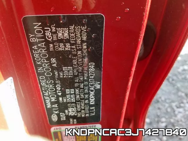 KNDPNCAC3J7427840 фото 2