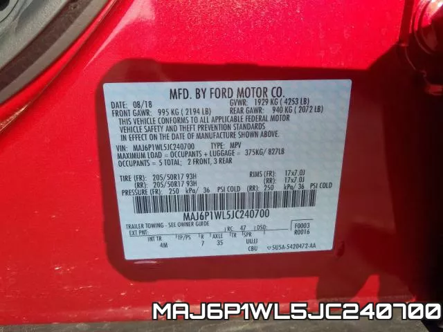 MAJ6P1WL5JC240700 фото 2