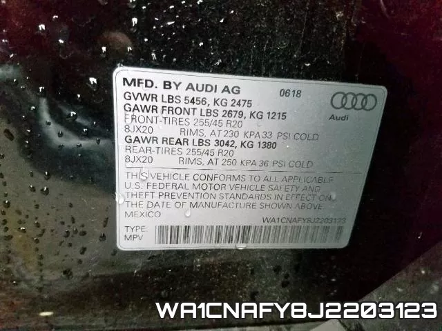 WA1CNAFY8J2203123 фото 2