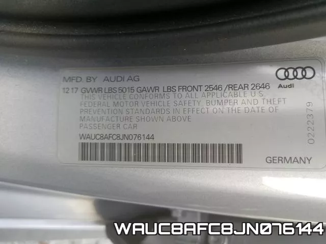 WAUC8AFC8JN076144 фото 2
