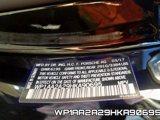 WP1AA2A29HKA90695 фото 2