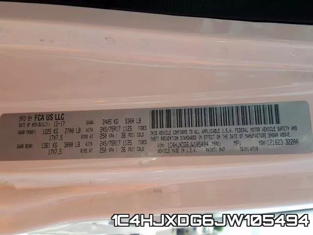 1C4HJXDG6JW105494 фото 2