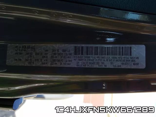 1C4HJXFN5KW661289 фото 2