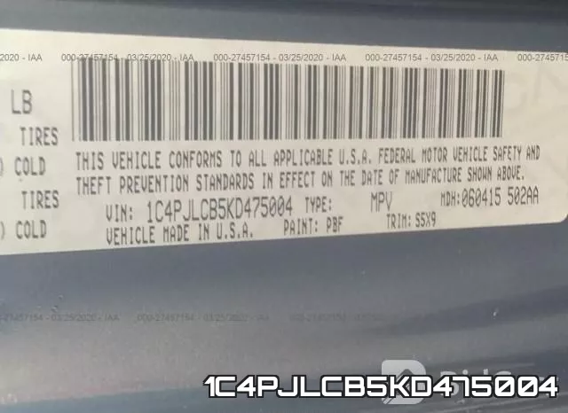 1C4PJLCB5KD475004 фото 10