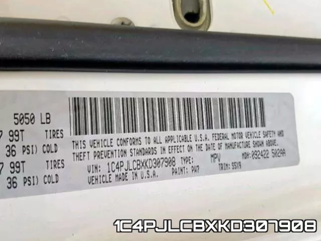 1C4PJLCBXKD307908 фото 2