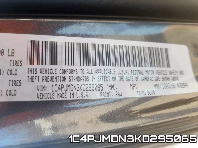 1C4PJMDN3KD295065 фото 2