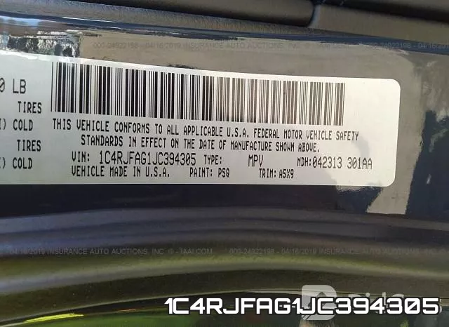1C4RJFAG1JC394305 фото 10