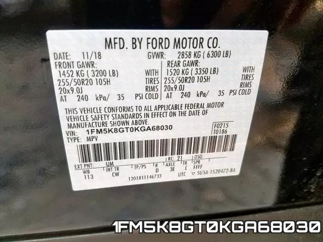 1FM5K8GT0KGA68030 фото 2