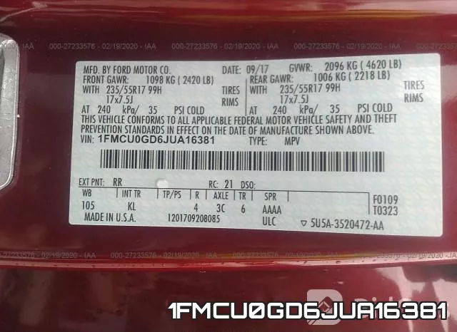 1FMCU0GD6JUA16381 фото 10