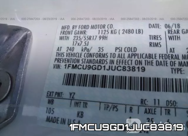 1FMCU9GD1JUC83819 фото 10