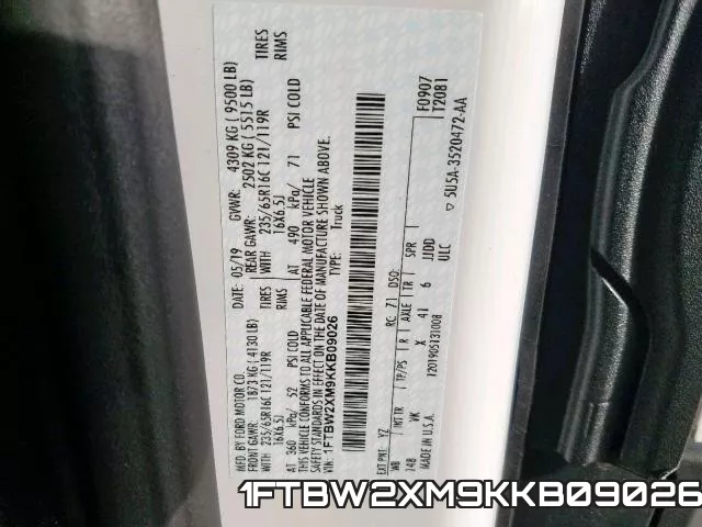 1FTBW2XM9KKB09026 фото 2