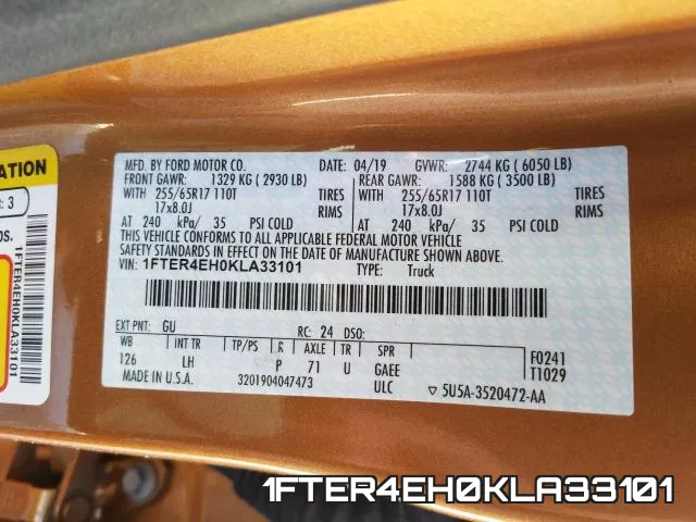 1FTER4EH0KLA33101 фото 2