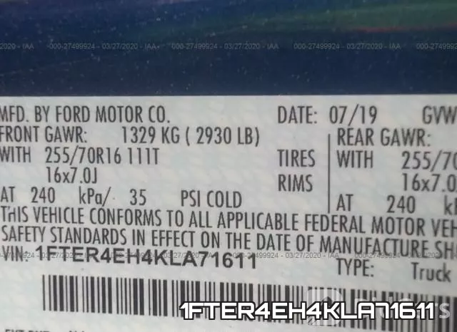 1FTER4EH4KLA71611 фото 10