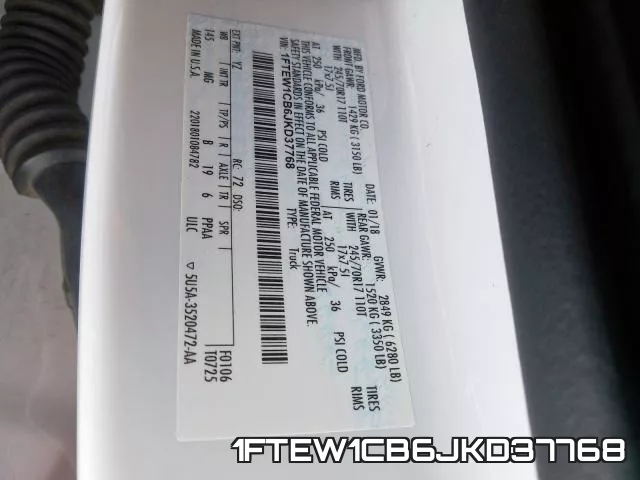 1FTEW1CB6JKD37768 фото 2