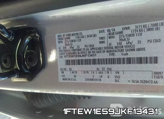 1FTEW1E59JKF13431 фото 10