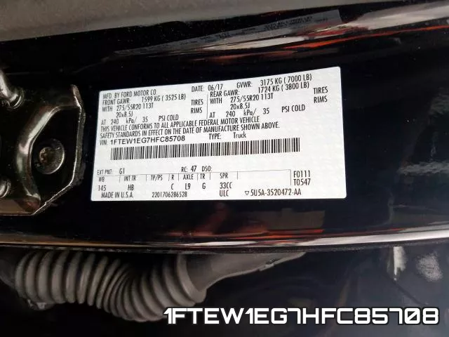 1FTEW1EG7HFC85708 фото 2