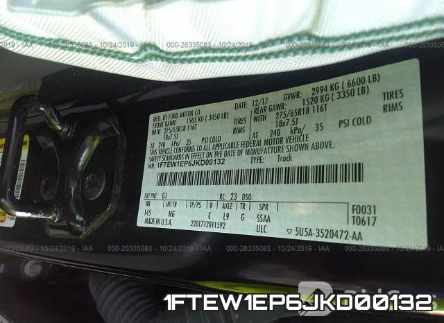 1FTEW1EP6JKD00132 фото 10
