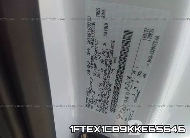 1FTEX1CB9KKE65646 фото 10