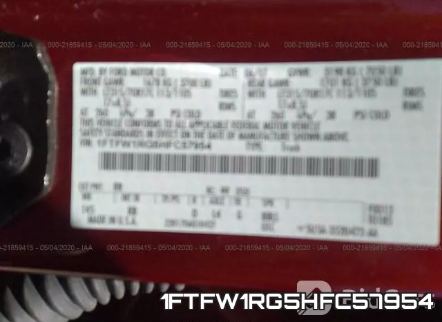 1FTFW1RG5HFC57954 фото 10