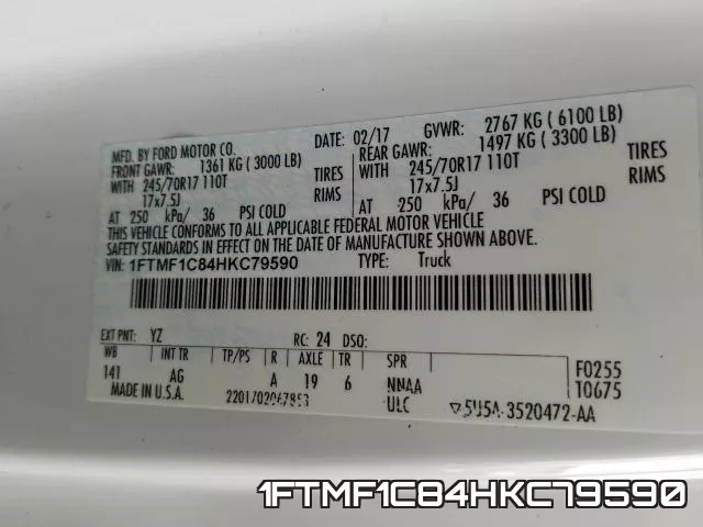1FTMF1C84HKC79590 фото 2