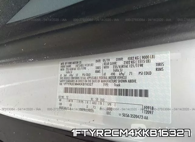 1FTYR2CM4KKB16327 фото 10