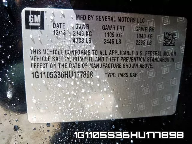 1G1105S36HU177898 фото 2