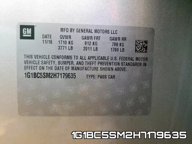 1G1BC5SM2H7179635 фото 2