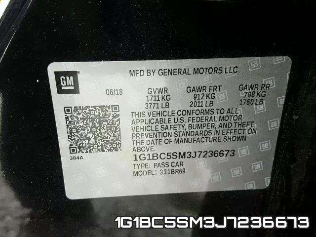 1G1BC5SM3J7236673 фото 2