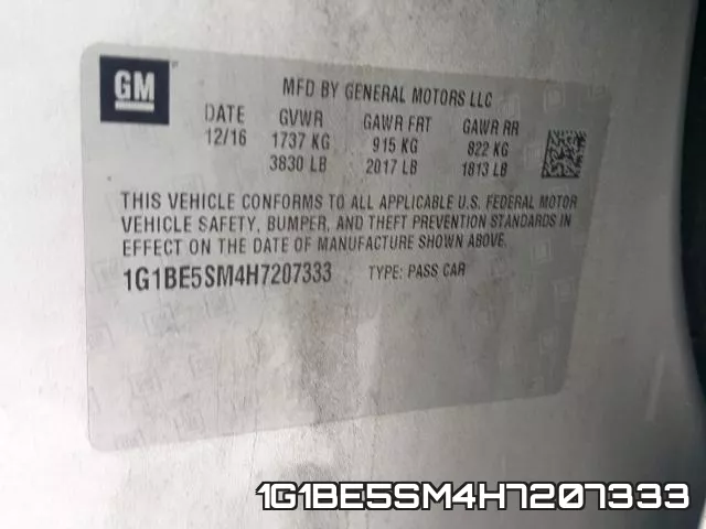 1G1BE5SM4H7207333 фото 2