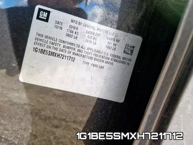 1G1BE5SMXH7211712 фото 2