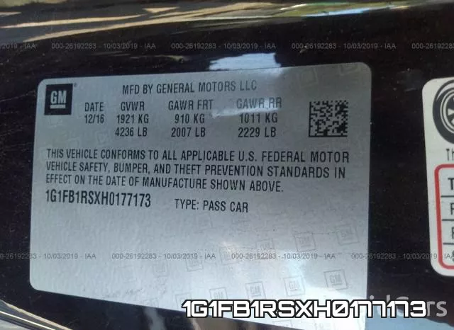 1G1FB1RSXH0177173 фото 10