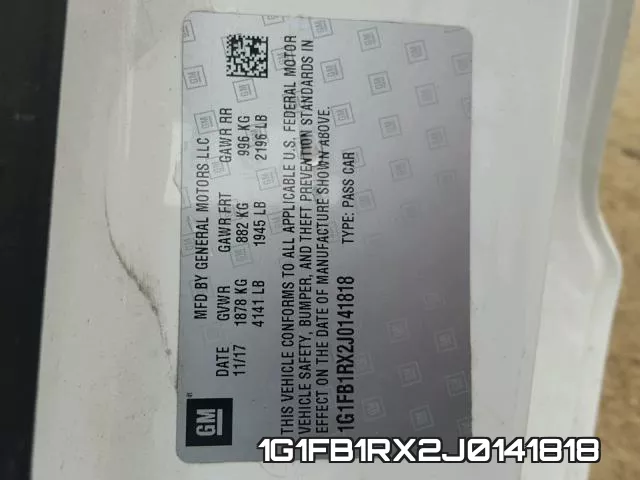 1G1FB1RX2J0141818 фото 2